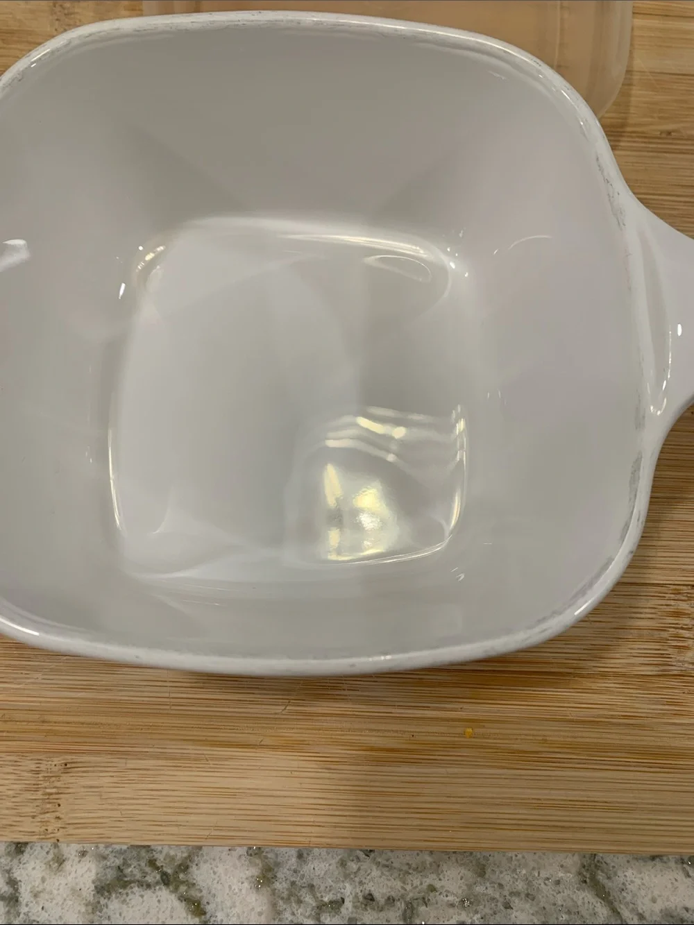 2- Corning Ware White Cornflower Covered Casserole with lid.  Petite 2 3/4 cup.